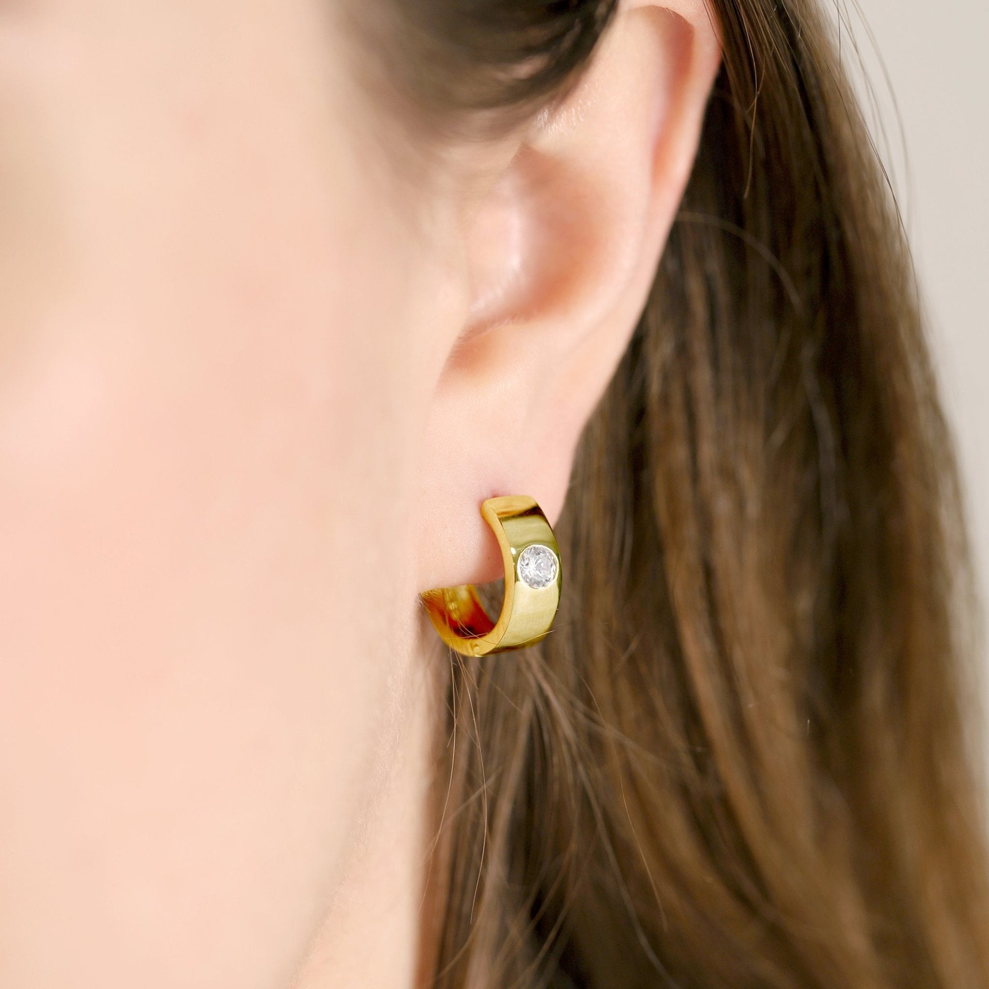 18 K Gold Plate 1 M, Shiny Finish PER3007 - FJewellery