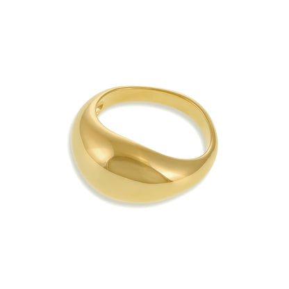 18ct 1 Micron Gold Plated 925 Silver Fluid Ring PRN3001