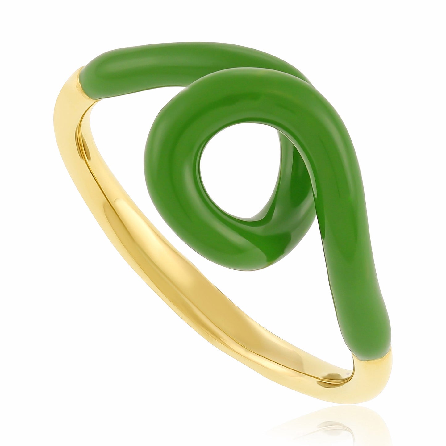 18ct 1 Micron Gold Plated Enamel Twist Ring PRN3002 PRN3002B