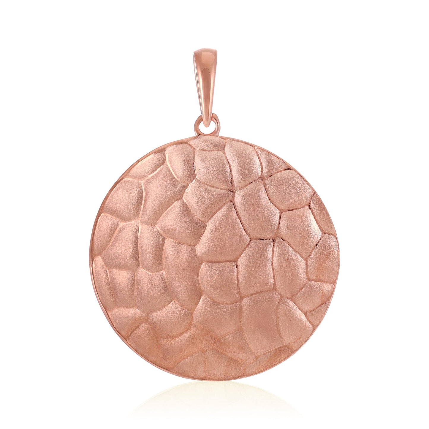 18ct 3 micron rose gold plain plated Pendant PPD2007 - FJewellery