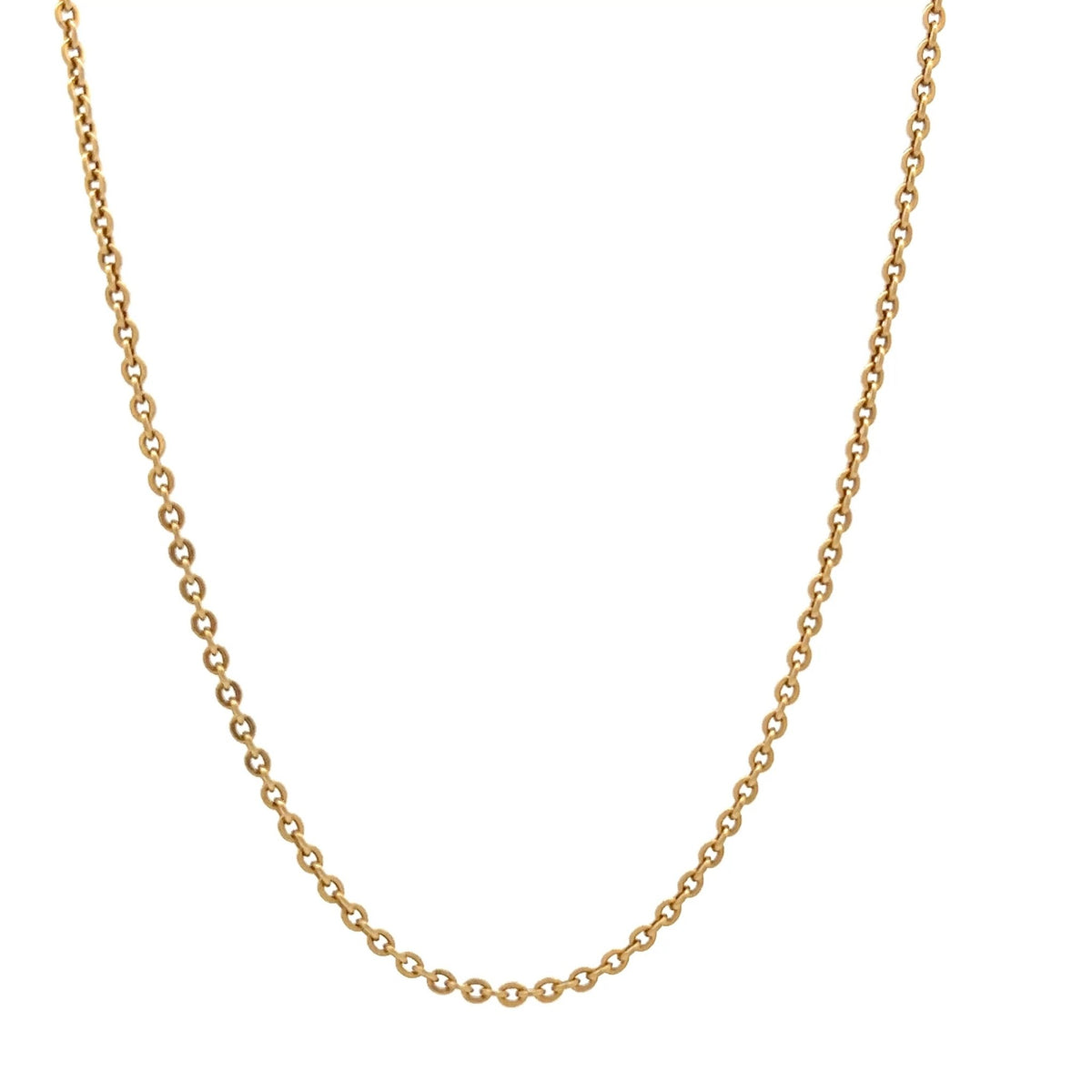 18ct Gold Chain with Oval Link Design - FJewellery