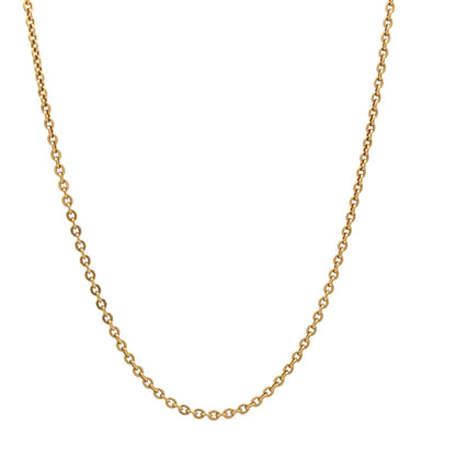 18ct Gold Chain with Oval Link Design - FJewellery