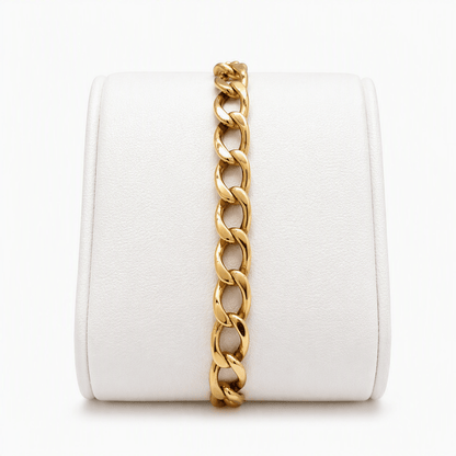 18ct Gold Curb Link Bracelet - FJewellery
