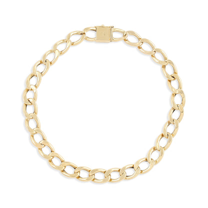 18ct Gold Curb Link Bracelet - FJewellery