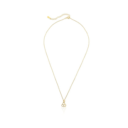 18ct gold plated silver Honeycomb necklace PNK7001 - FJewellery