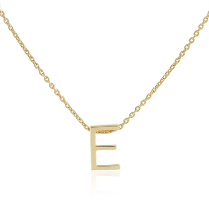 18ct Gold plated silver Initial E Necklace PSJCNP - EG - FJewellery