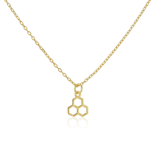 18ct gold plated silver necklace PNK7001 - FJewellery