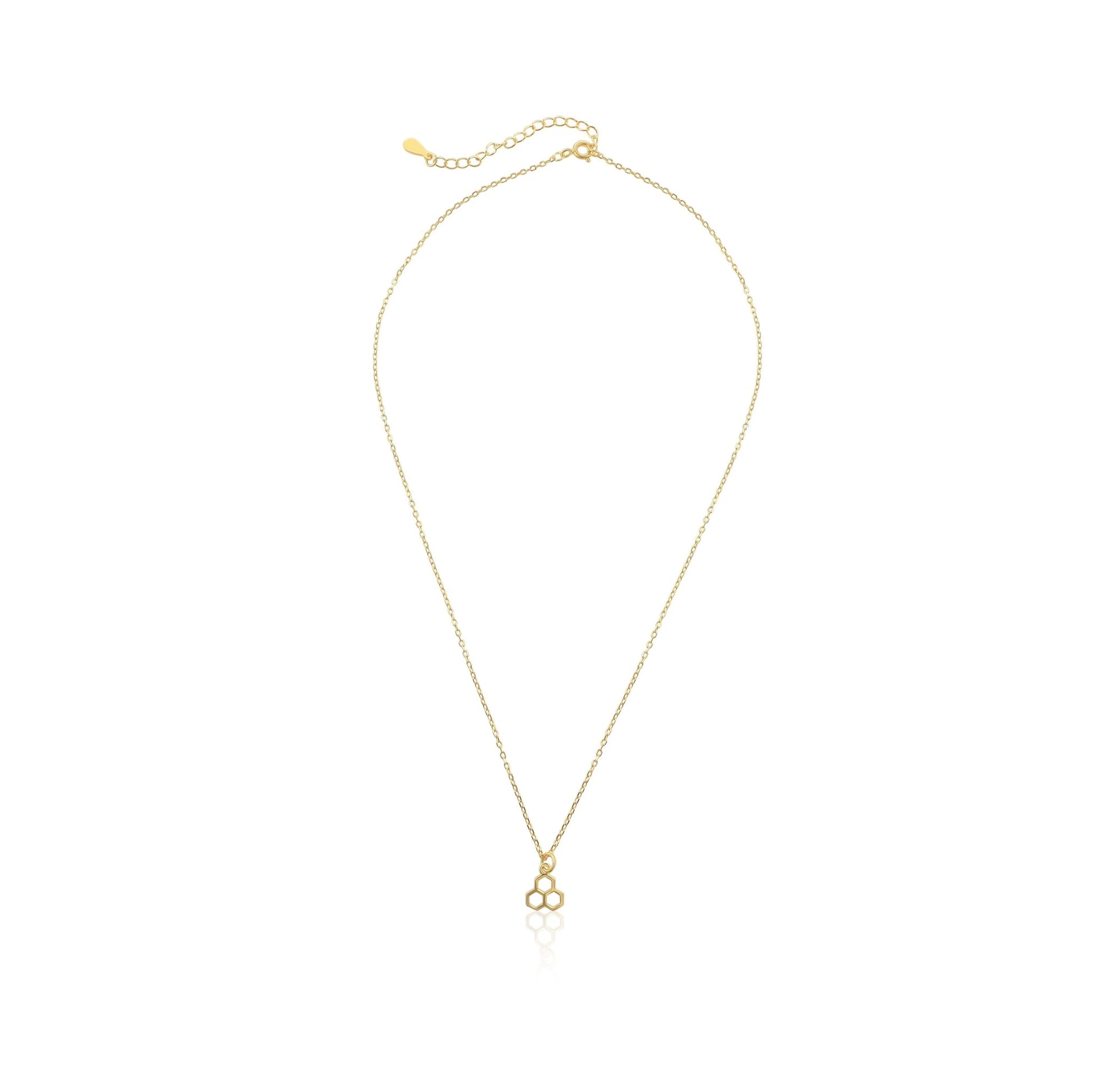 18ct gold plated silver necklace PNK7001 - FJewellery