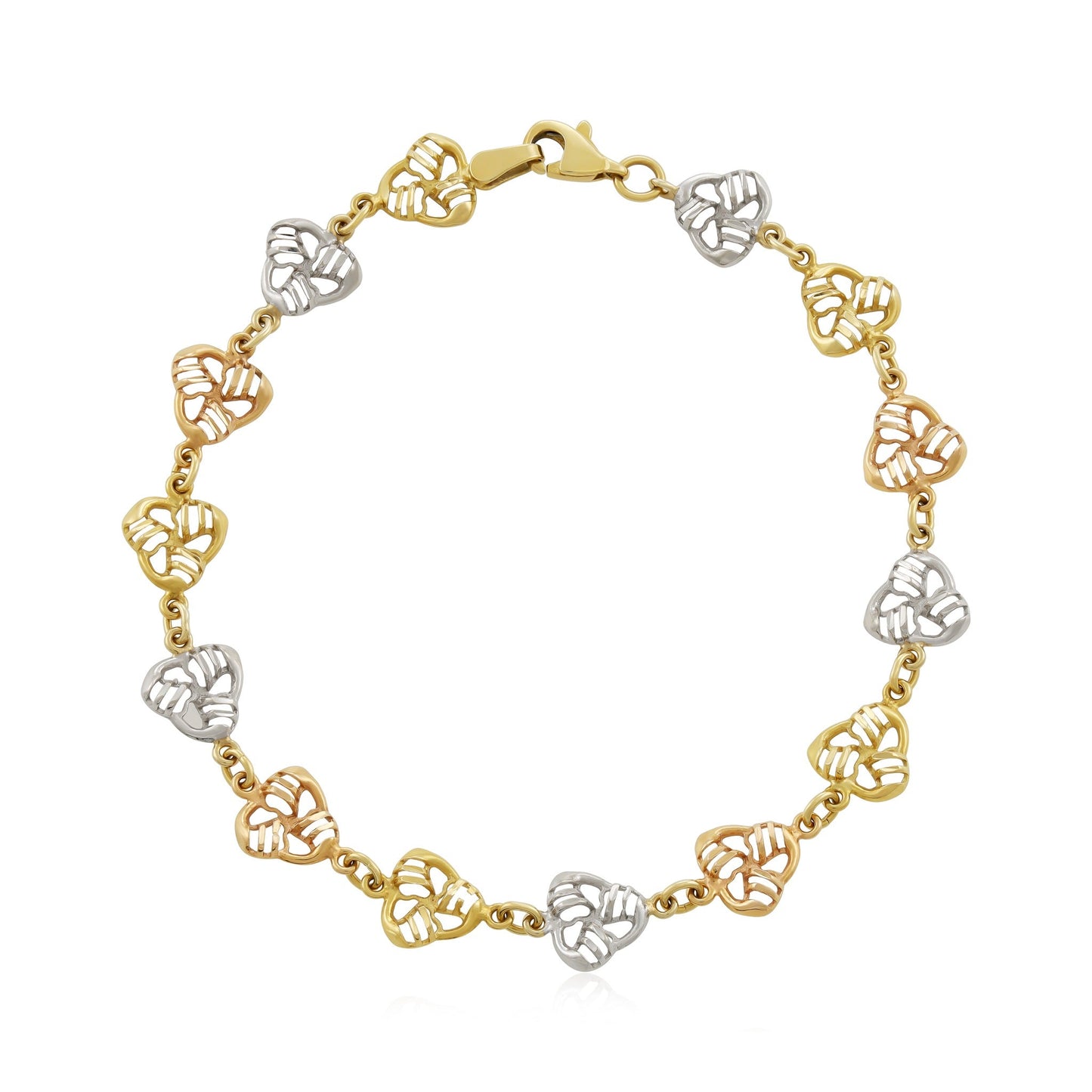 18ct multicolour gold bracelet 07001801 - FJewellery