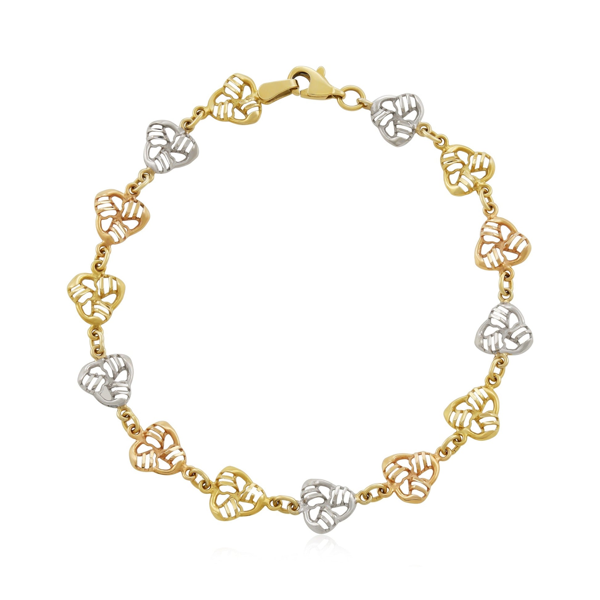 18ct multicolour gold bracelet 07001801 - FJewellery