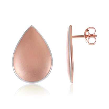 18ct Solid 1 Micron Drop Rose Gold Plated Earrings PER2005 - FJewellery