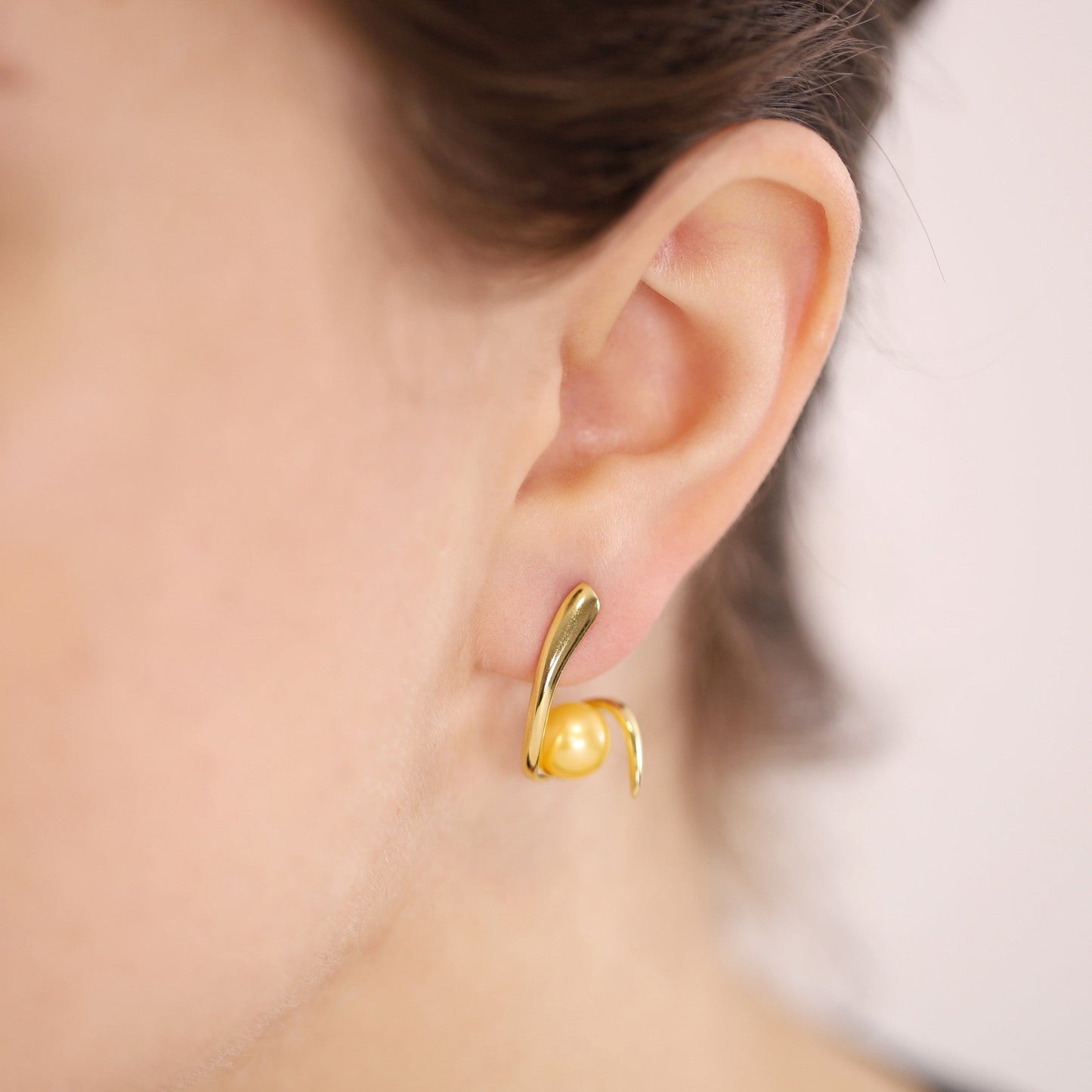 18ct Solid 1 Micron Gold Plated 925 Sterling Silver Freshwater Pearl Earrings PER2008 - FJewellery