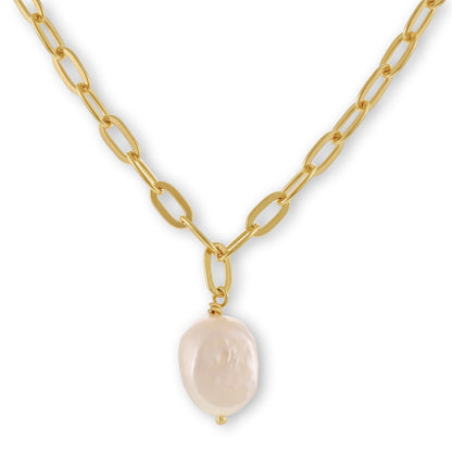 18ct Solid 1 Micron Gold Plated Pearl Necklace PNK3002 - FJewellery