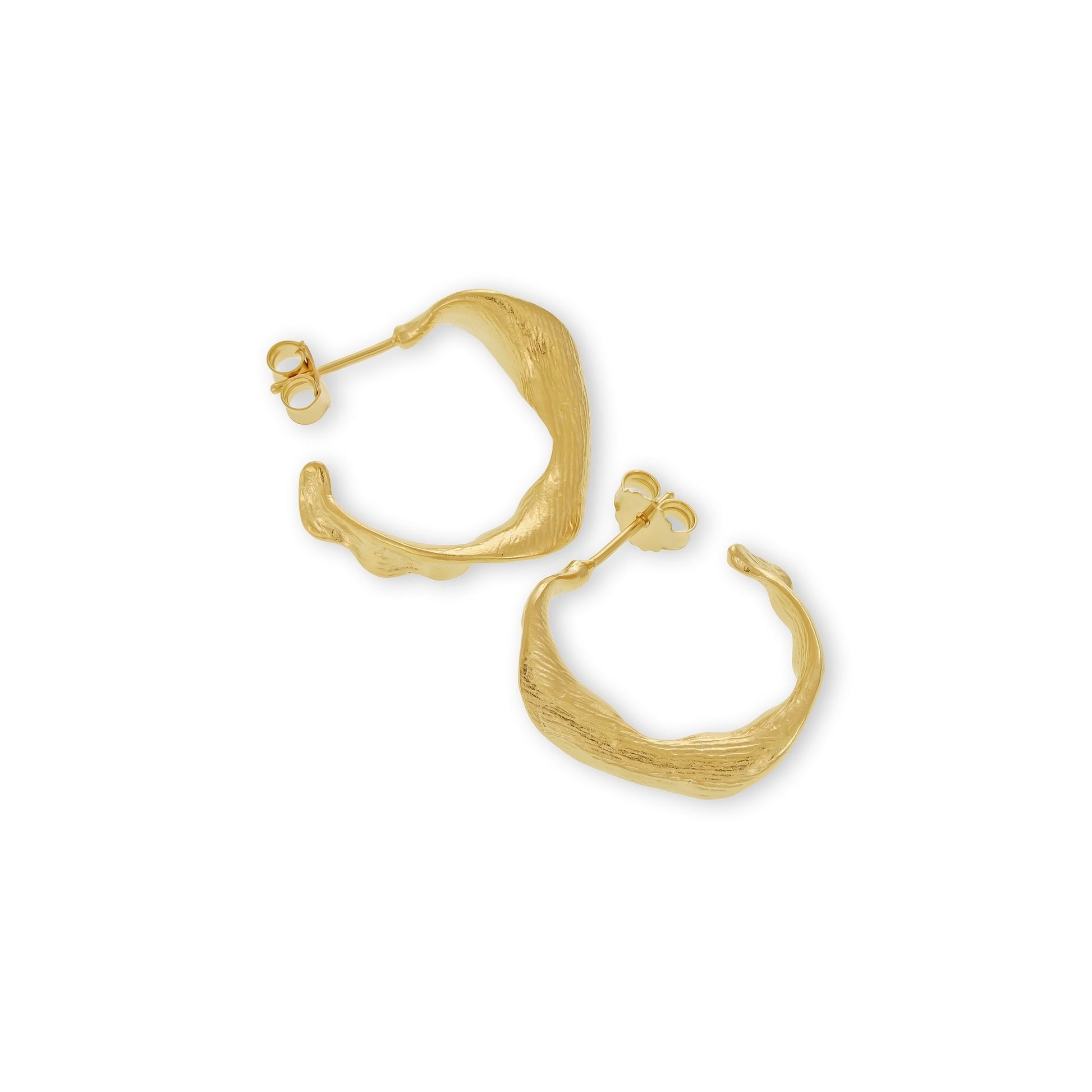 18ct Solid 1 Micron Gold Plated Silver Earrings PER3014 - FJewellery