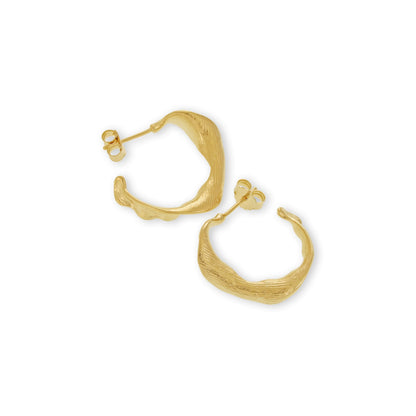 18ct Solid 1 Micron Gold Plated Silver Earrings PER3014 - FJewellery