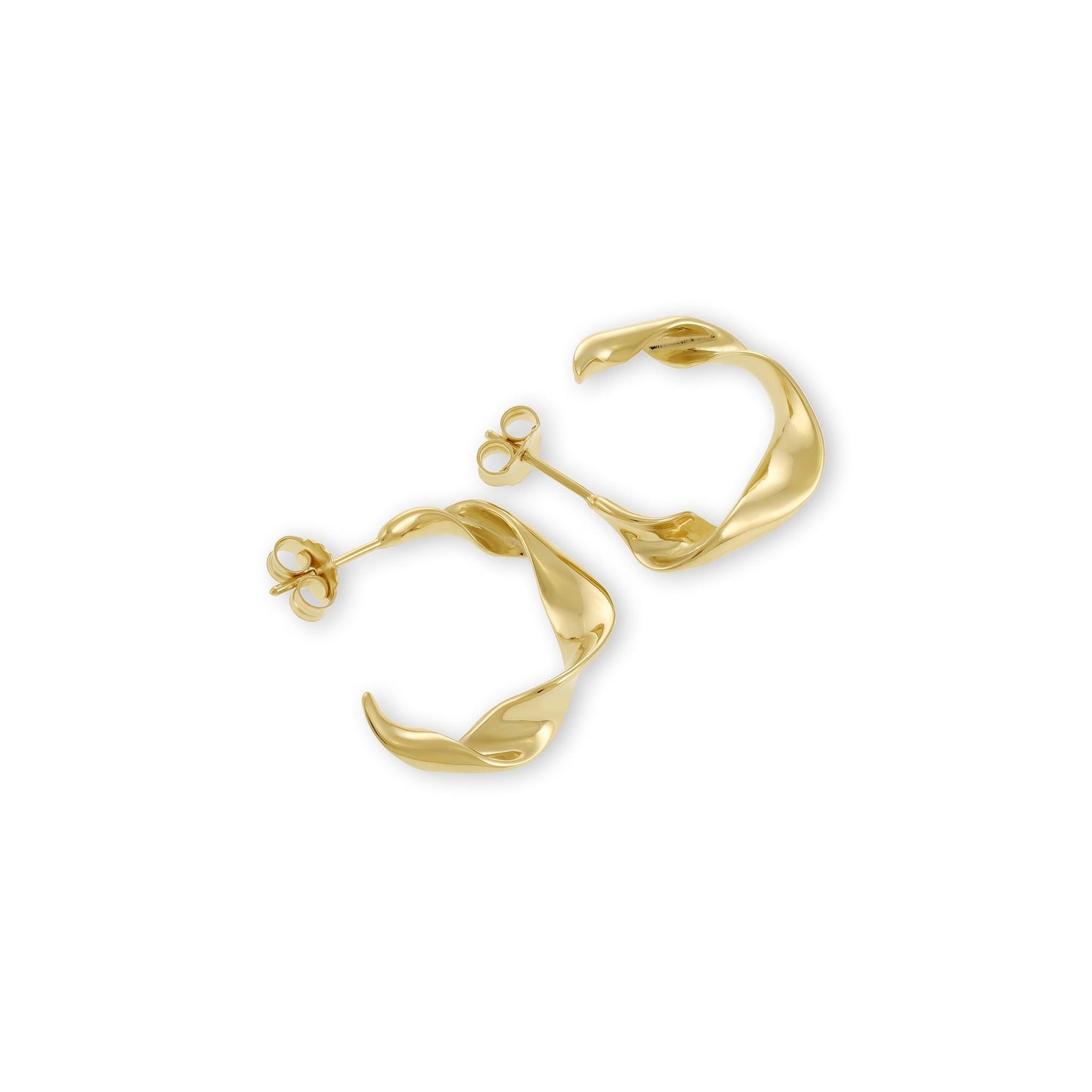18ct Solid 1 Micron Gold Plated Silver Earrings PER3016 - FJewellery