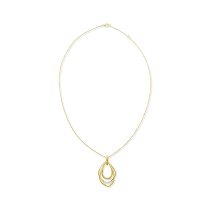 18ct Solid 3 Micron Gold Plated Cubic Zirconia Necklace PPD2004 - FJewellery