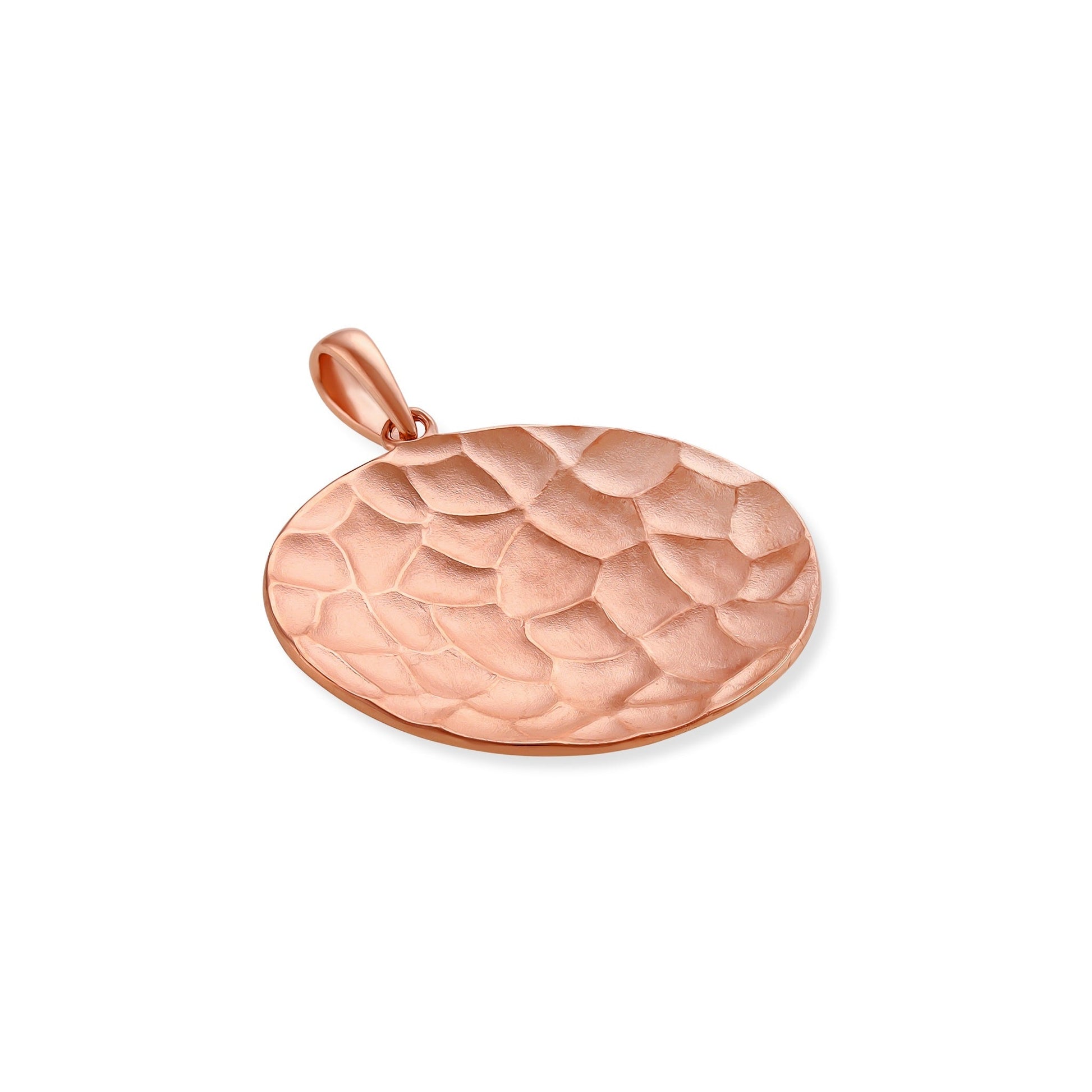 18ct Solid 3 Micron Rose Gold Plain Plated Pendant PPD2007 - FJewellery