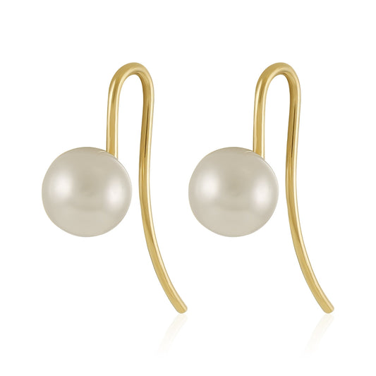 18ct solid gold Akoya pearl earrings 0.75g INO524 - ER7 - FJewellery