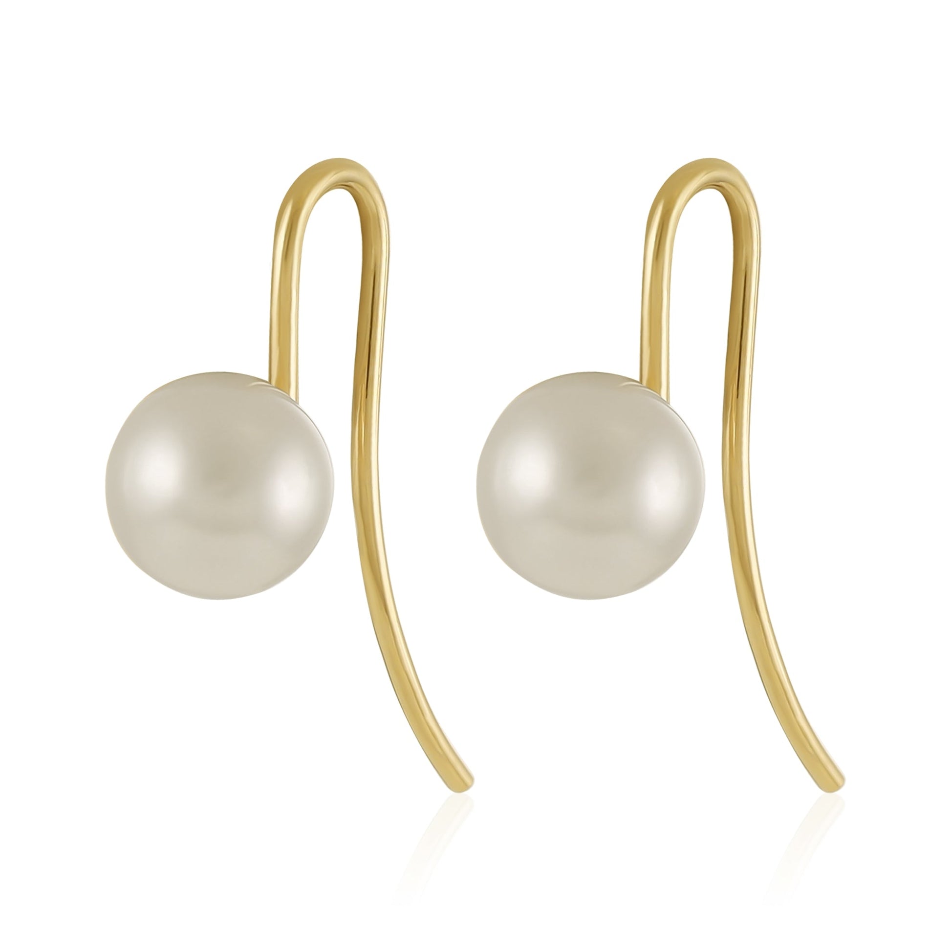 18ct solid gold Akoya pearl earrings 0.75g INO524-ER7 - FJewellery