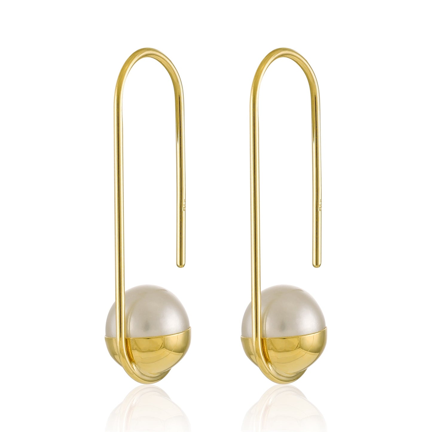 18ct solid gold Akoya pearl earrings 1.3g INO524-ER2 - FJewellery