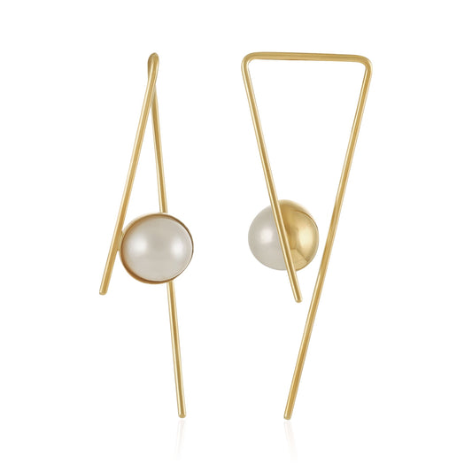 18ct solid gold Akoya pearl earrings 1.5g INO524-ER1 - FJewellery