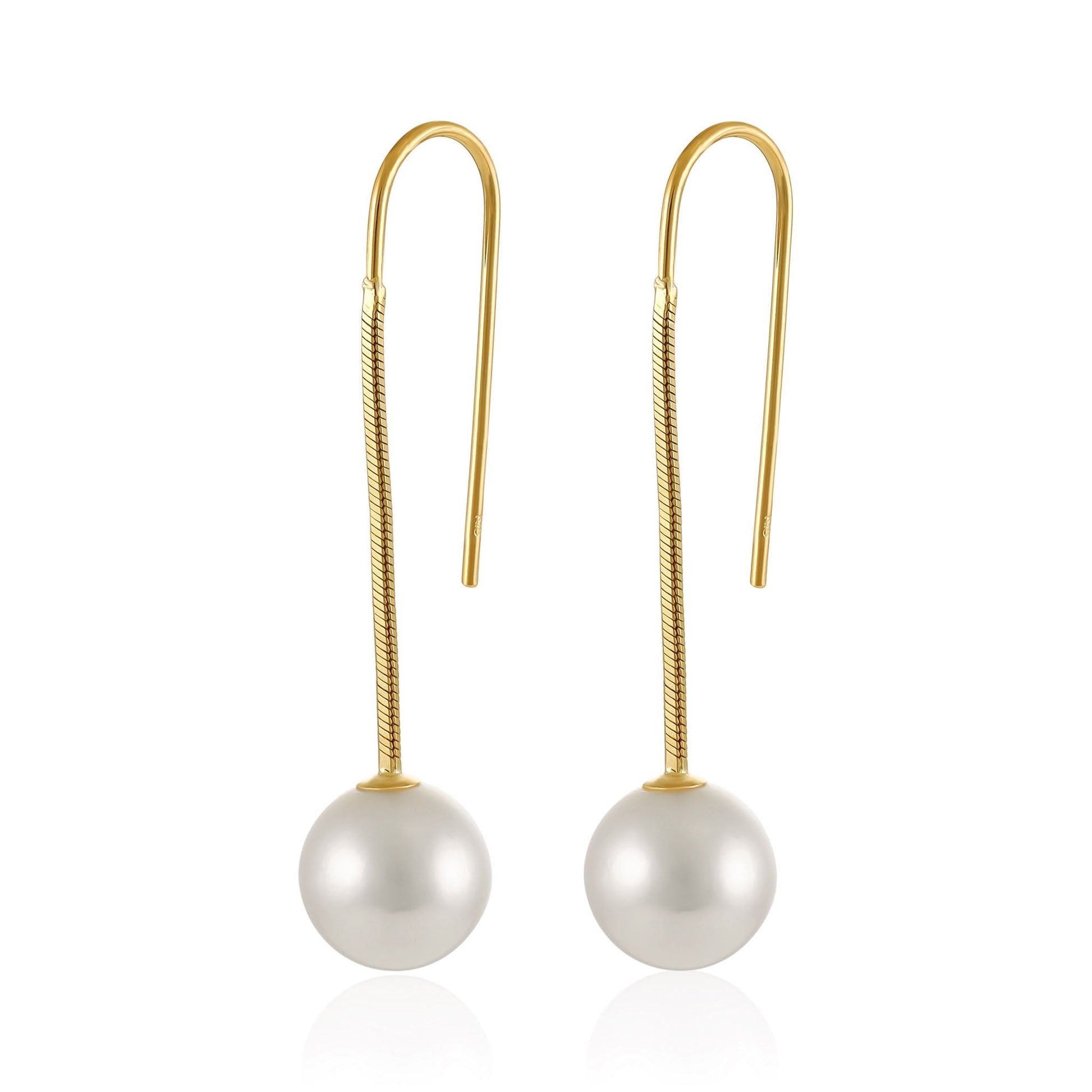 18ct solid gold Akoya pearl earrings 1.85g INO524-ER3 - FJewellery