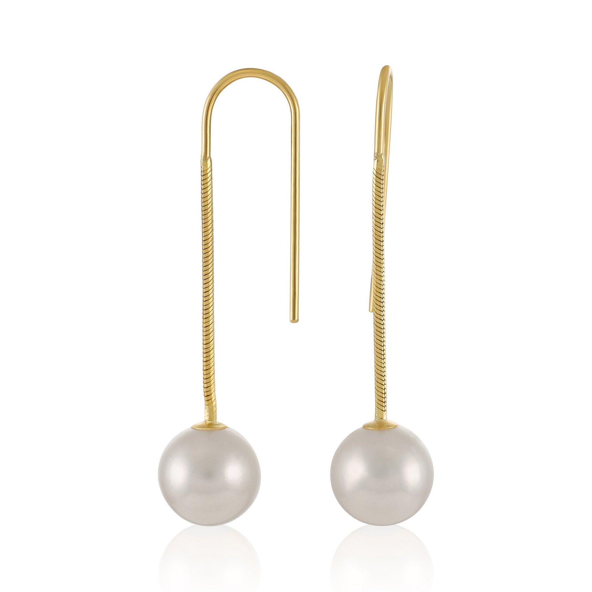 18ct solid gold Akoya pearl earrings 1.85g INO524-ER3 - FJewellery