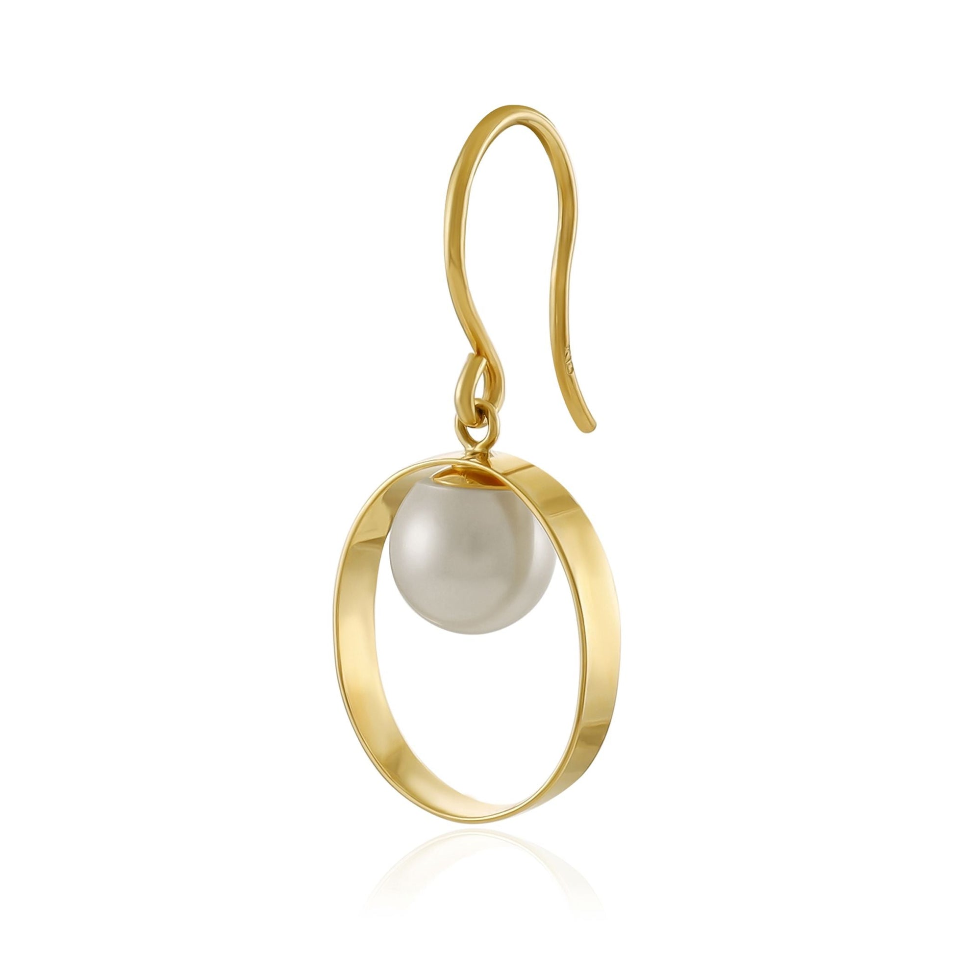 18ct solid gold Akoya pearl single earring 0.65g INO524-ER6 - FJewellery