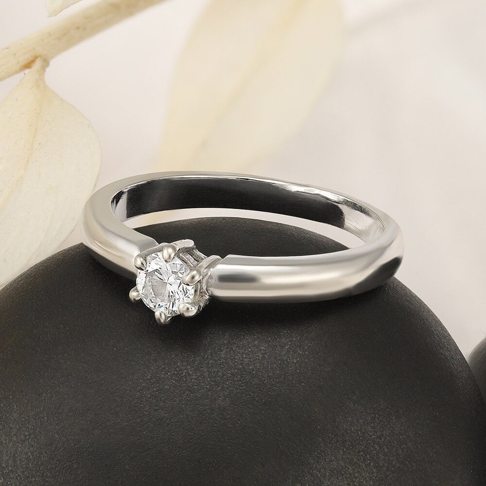 18ct Solid White Gold Pre - owned Diamond Ring 3001550 - FJewellery