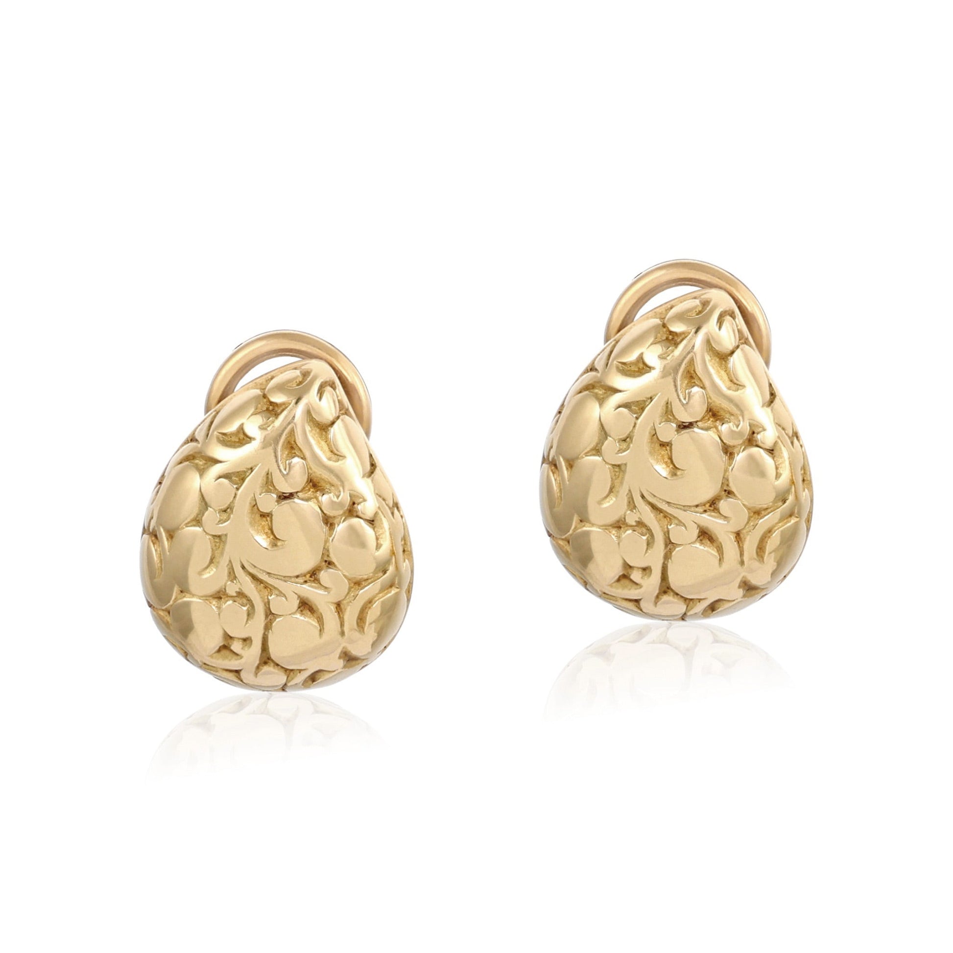 18ct vintage yellow gold earrings 02033114 - FJewellery