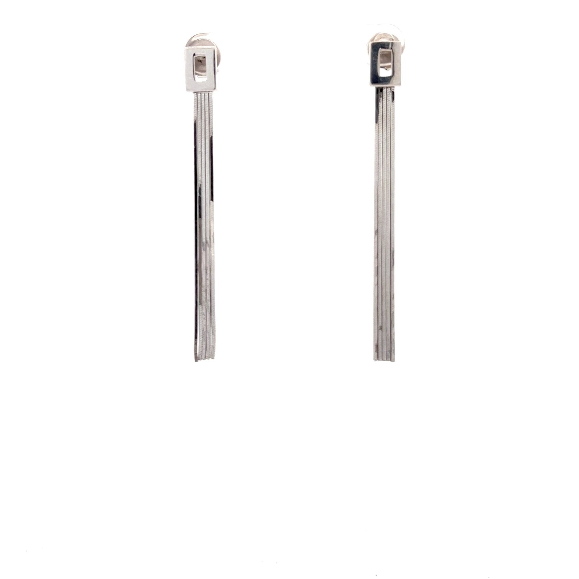 18ct white gold drop earrings 02029347 - FJewellery