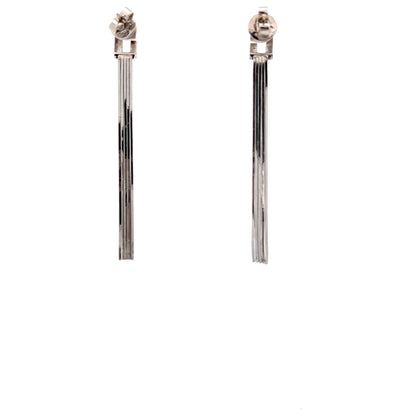 18ct white gold drop earrings 02029347 - FJewellery