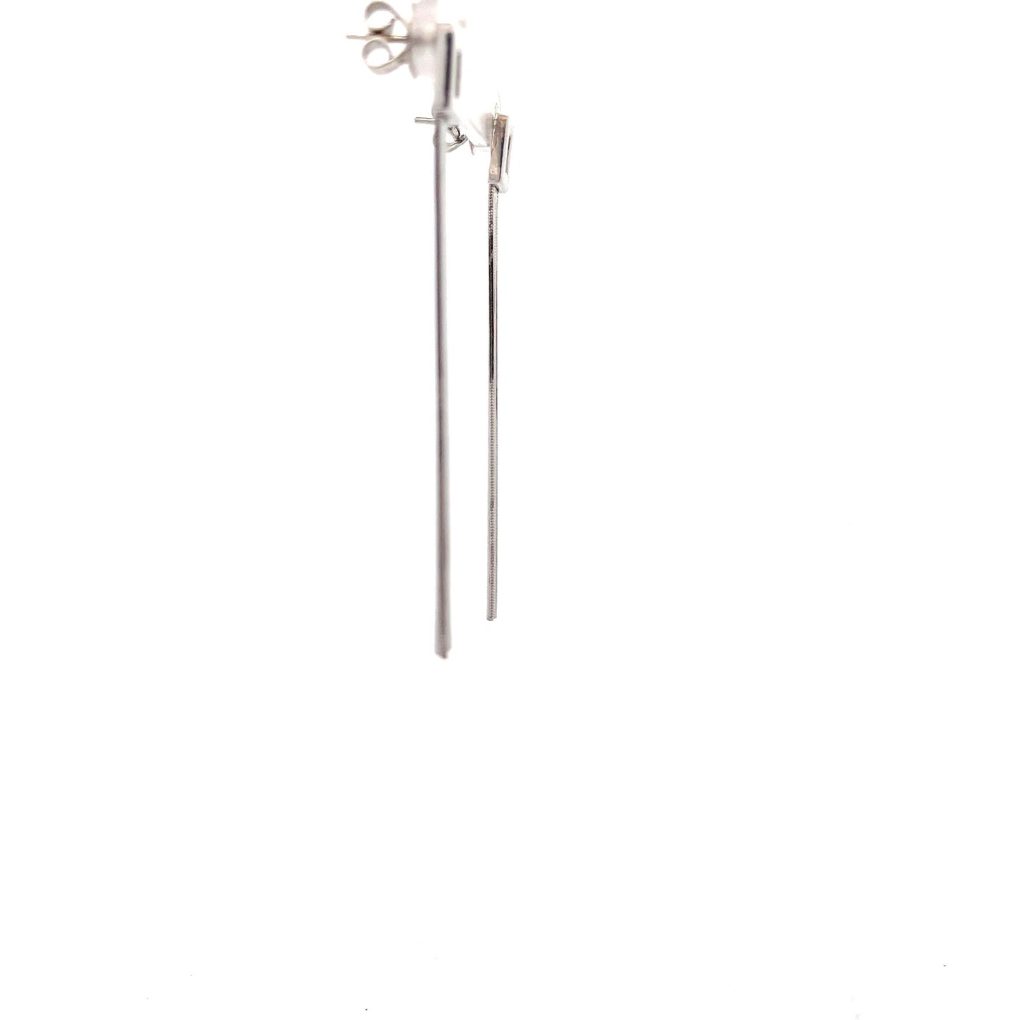 18ct white gold drop earrings 02029347 - FJewellery