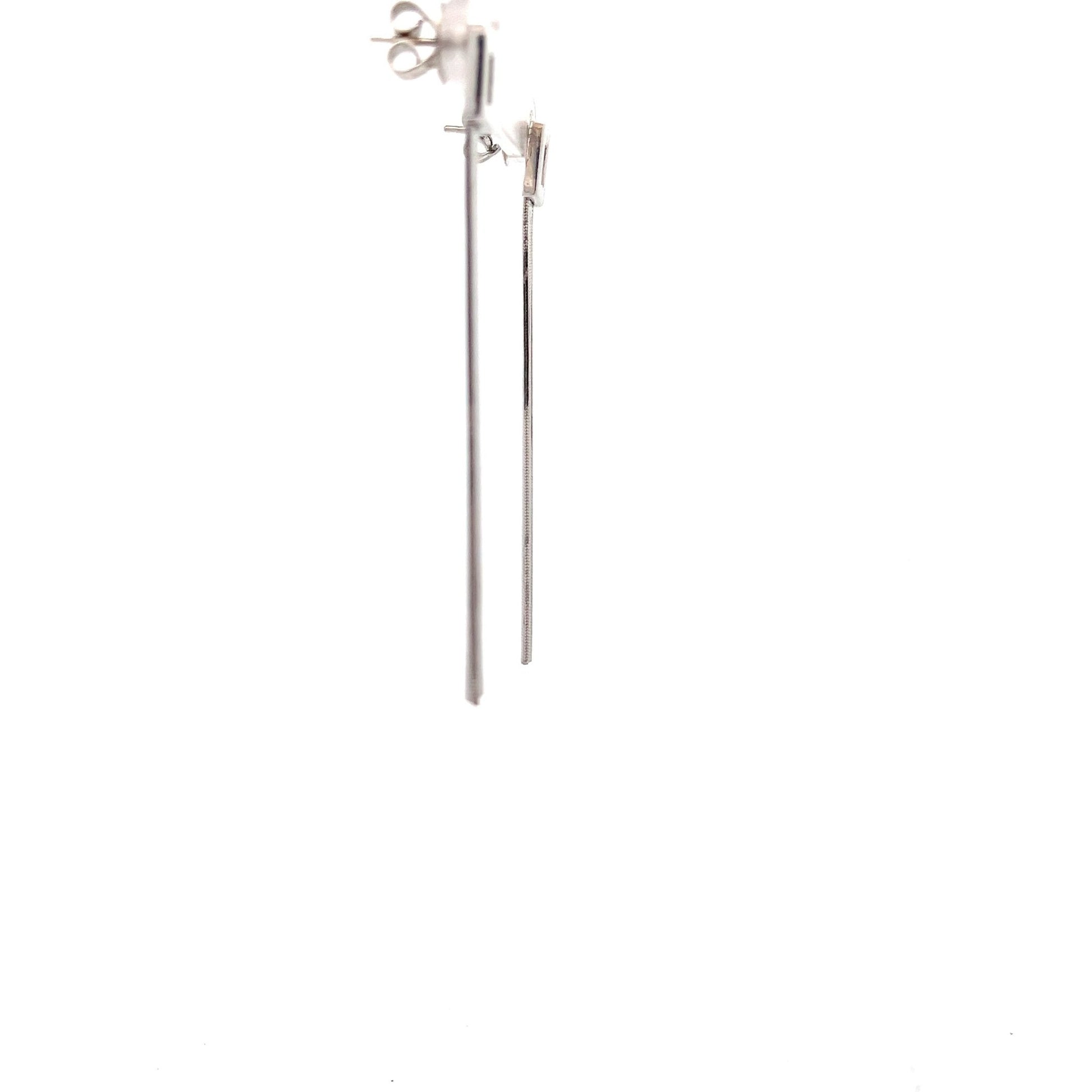 18ct white gold drop earrings 02029347 - FJewellery