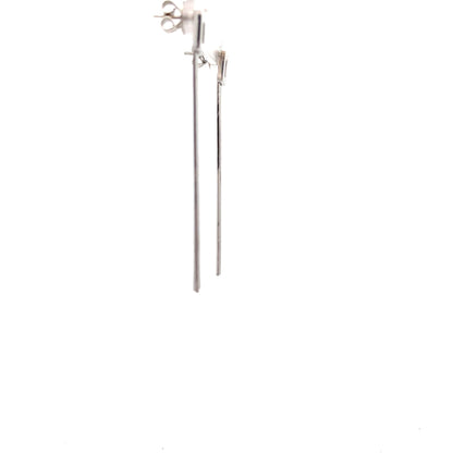 18ct white gold drop earrings 02029347 - FJewellery