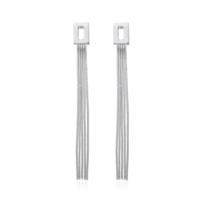 18ct white gold drop earrings 02029347 - FJewellery