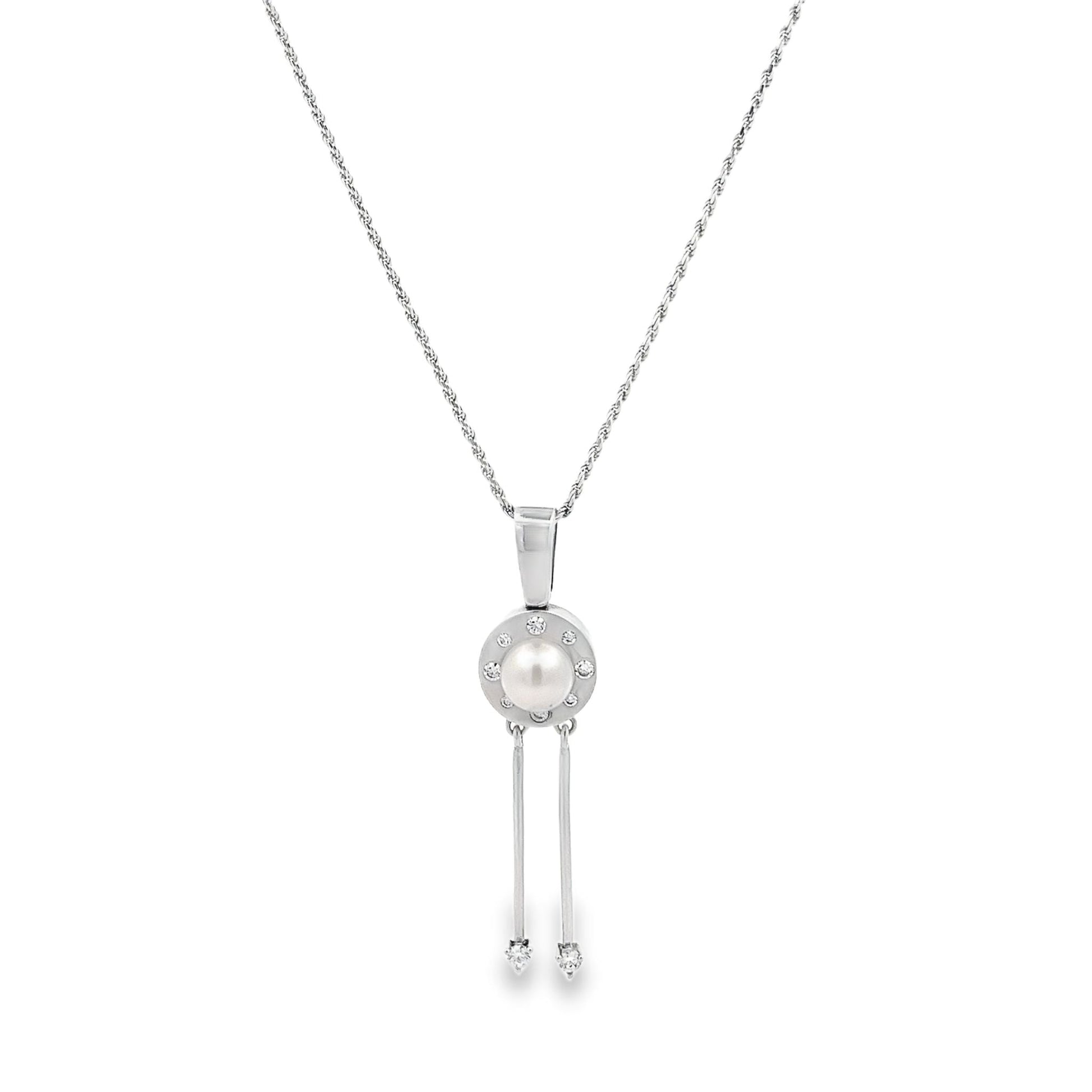 18ct white gold necklace 02029330 - FJewellery