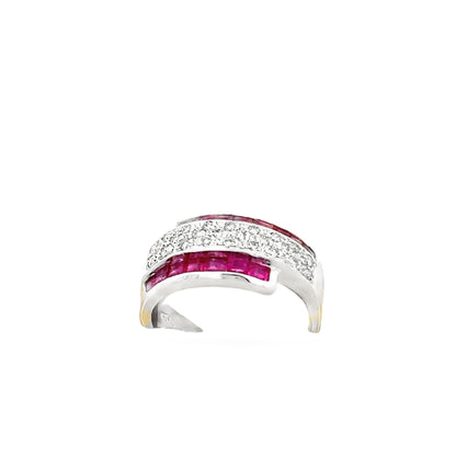 18ct white gold pre - owned diamond ring 09000816 - FJewellery