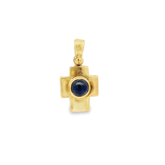 18ct yellow gold cross pendant 08001872 - FJewellery