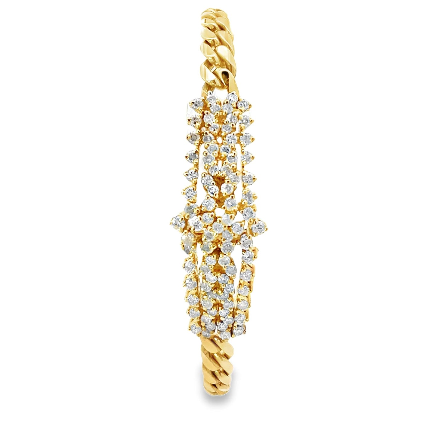 18ct yellow gold pre - owned bracelet with stones 09000870 - FJewellery