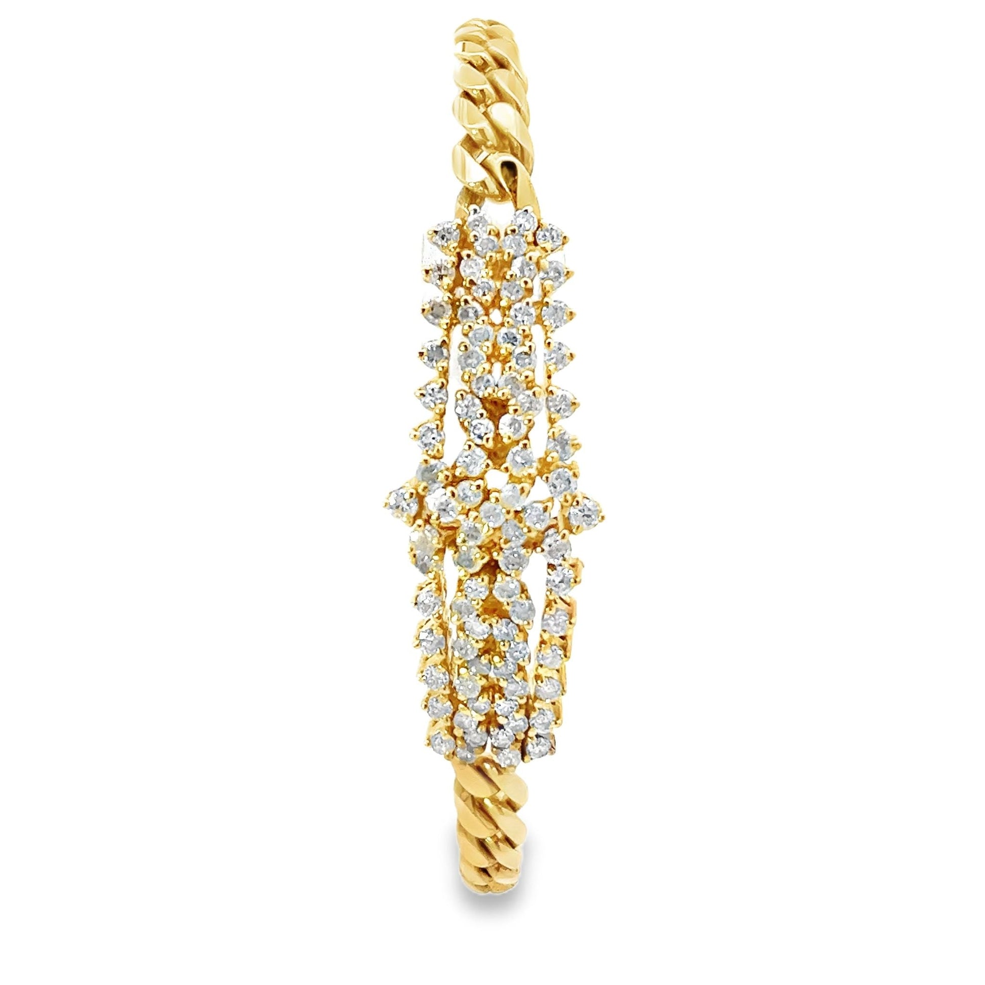 18ct yellow gold pre - owned bracelet with stones 09000870 - FJewellery