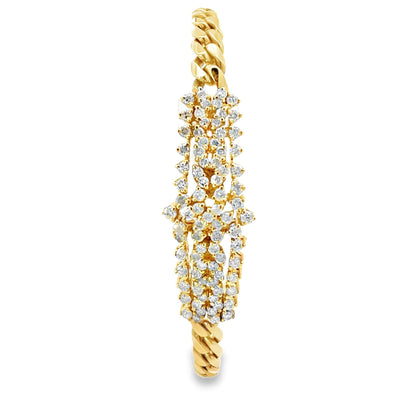 18ct yellow gold pre - owned bracelet with stones 09000870 - FJewellery