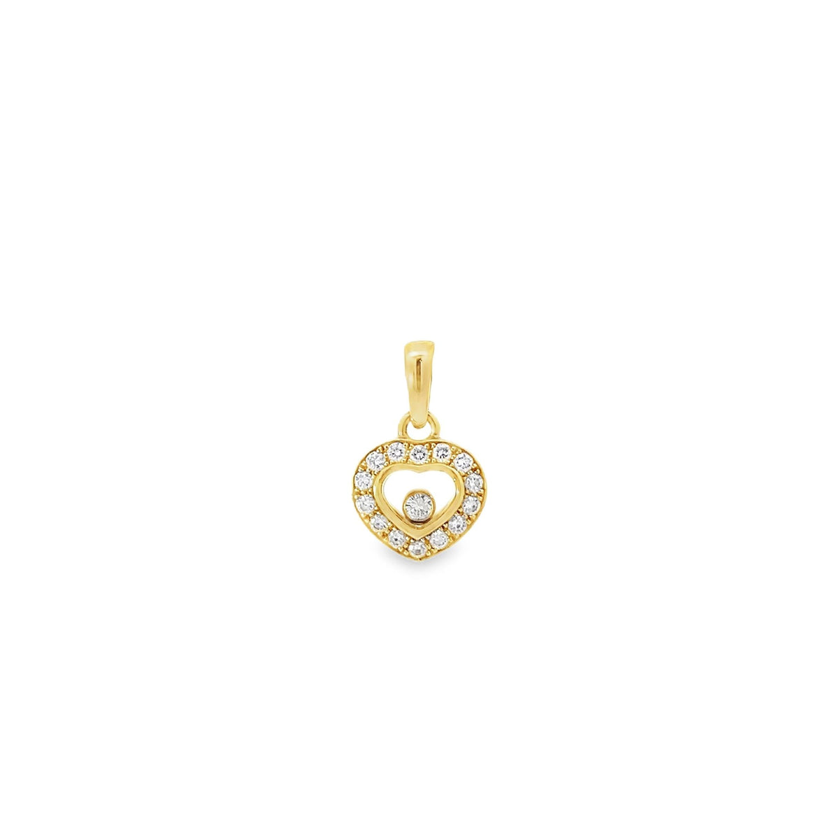 18ct yellow gold pre-owned Heart pendant FCA00005697-2 - FJewellery