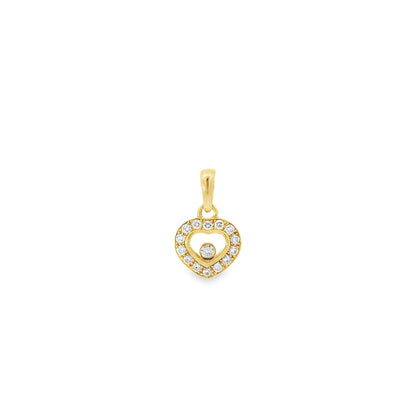 18ct yellow gold pre-owned Heart pendant FCA00005697-2 - FJewellery