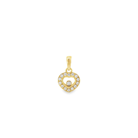 18ct yellow gold pre-owned Heart pendant FCA00005697-2 - FJewellery