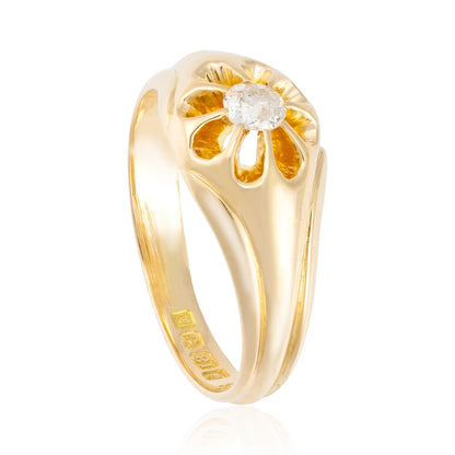 18ct yellow gold ring with stone 00006760 - FJewellery