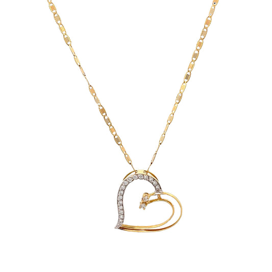 18ct yellow gold second-hand chain with pendant 02031794 - FJewellery
