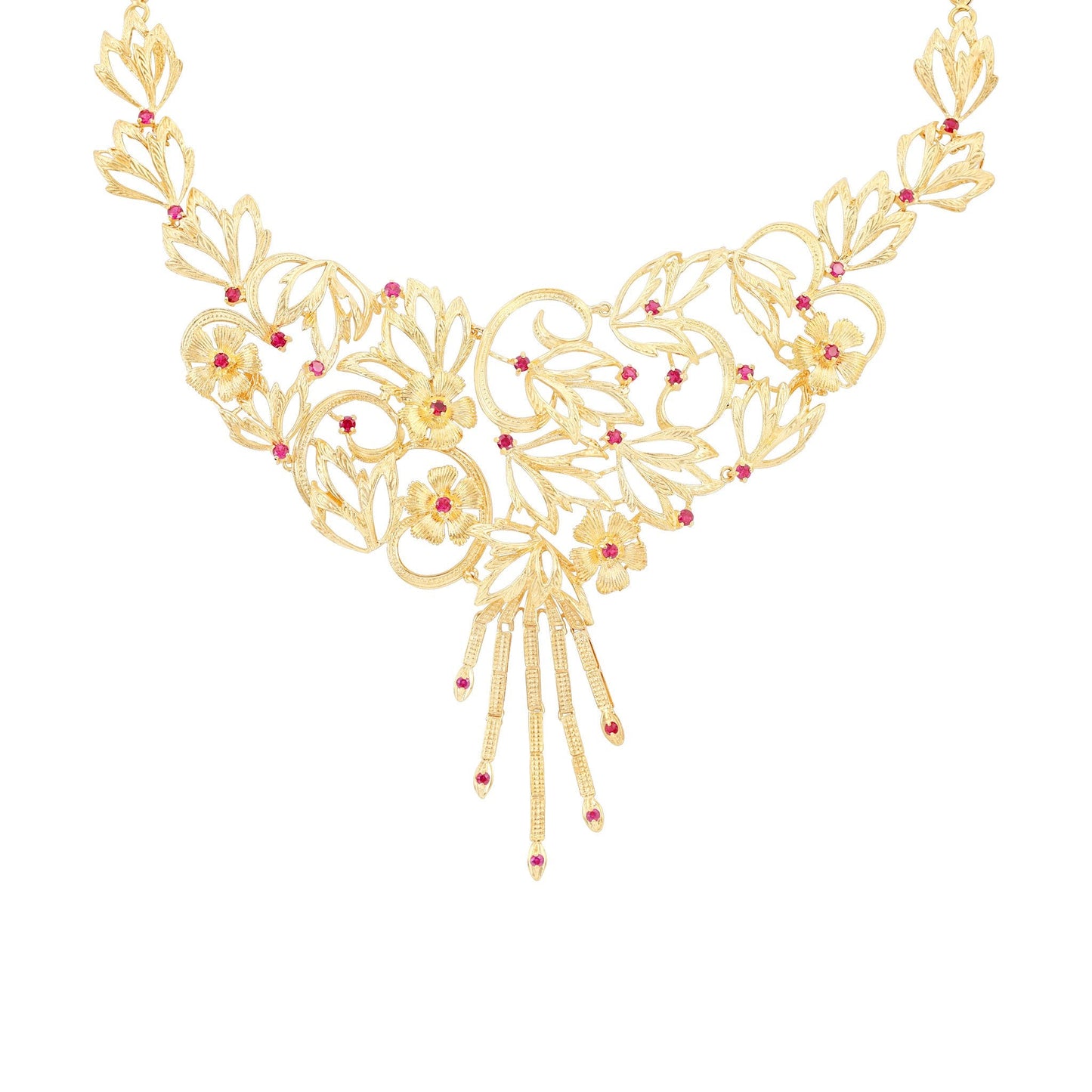 18ct yellow gold second - hand necklace with stones 07002305 - FJewellery