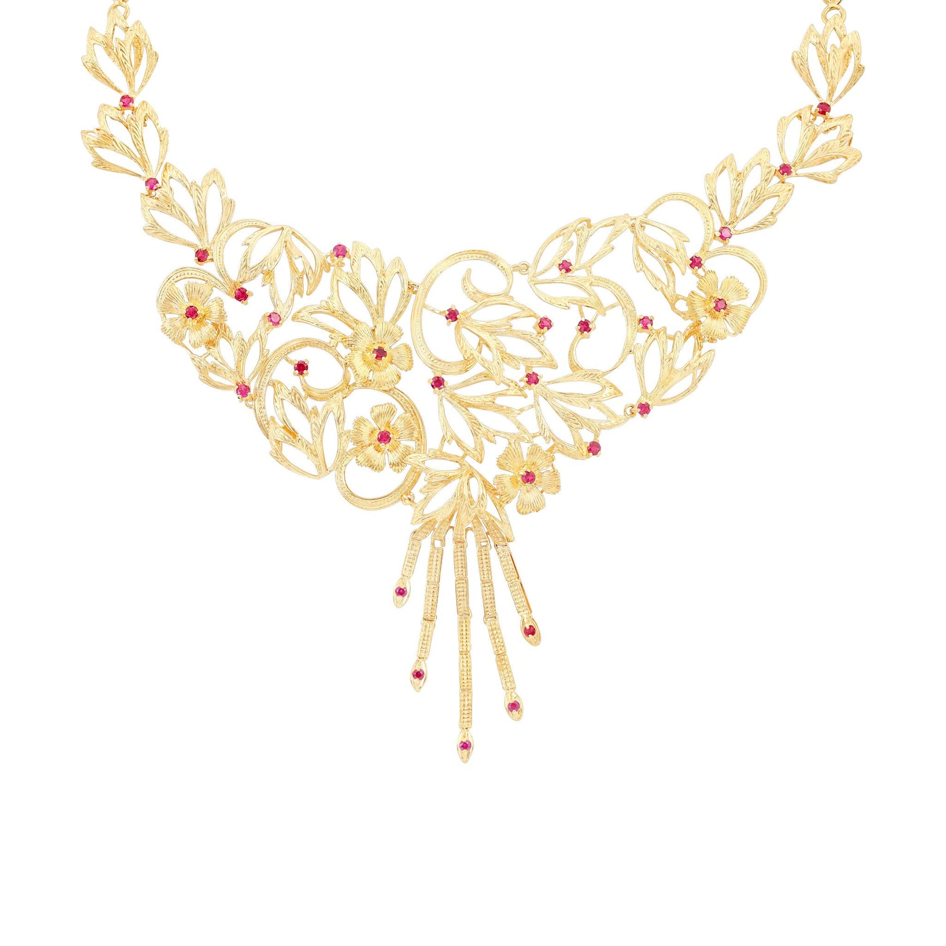 18ct yellow gold second - hand necklace with stones 07002305 - FJewellery